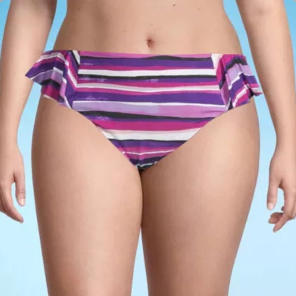 Mynah Striped Hipster Bikini Bottom